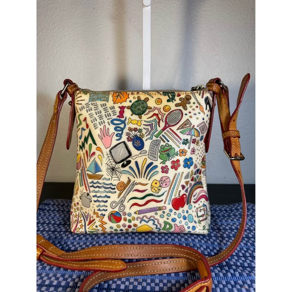 Dooney & Bourke Vintage Whimsy Doodle Sketch Crossbody Bag - Picture 3 of 10